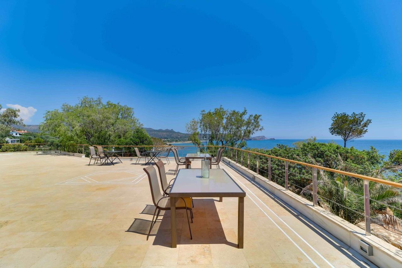 Black Diamond Beachfront Pool Villa Pasithea In Sounio, Athens 수니언 외부 사진