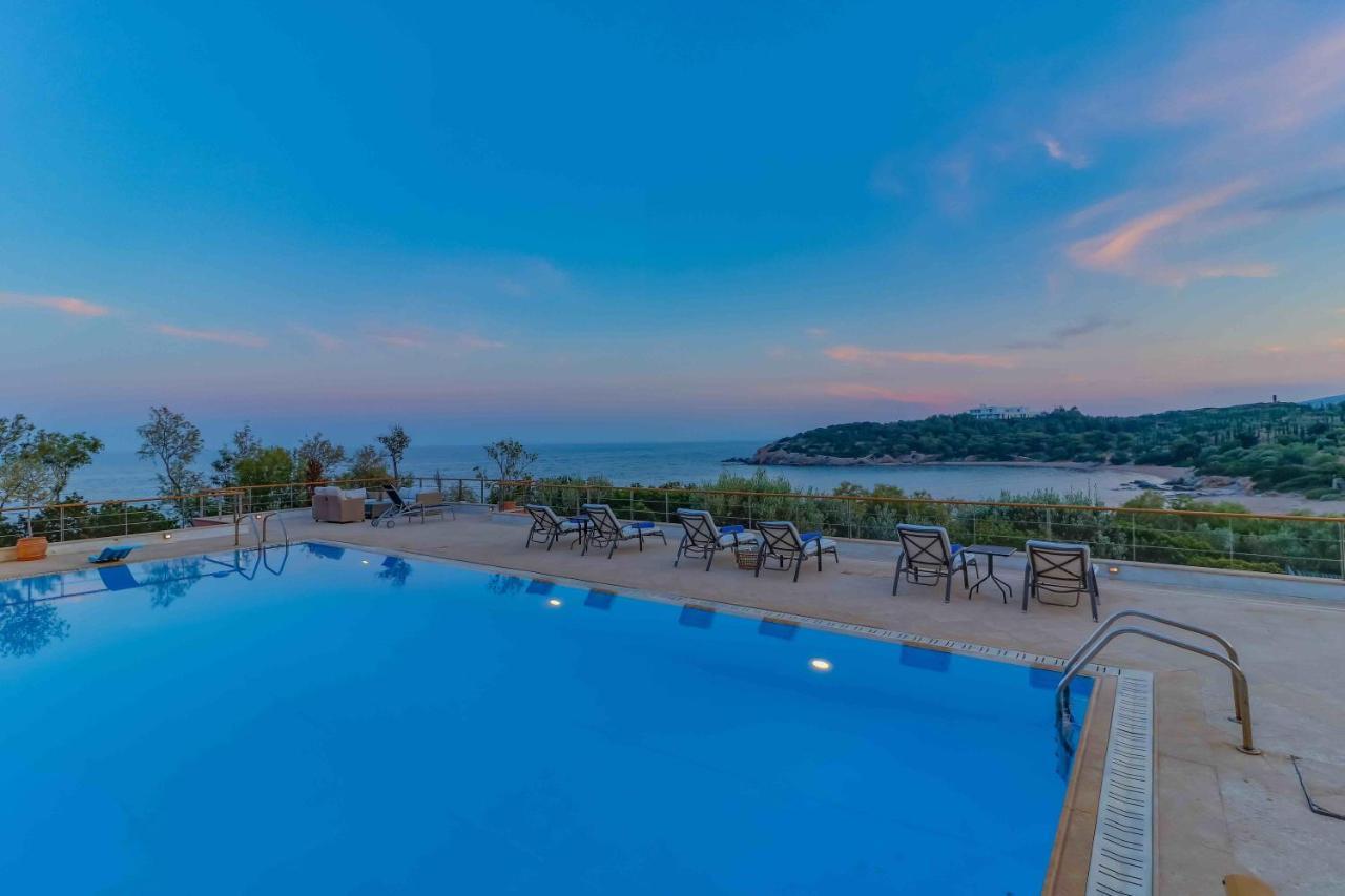 Black Diamond Beachfront Pool Villa Pasithea In Sounio, Athens 수니언 외부 사진