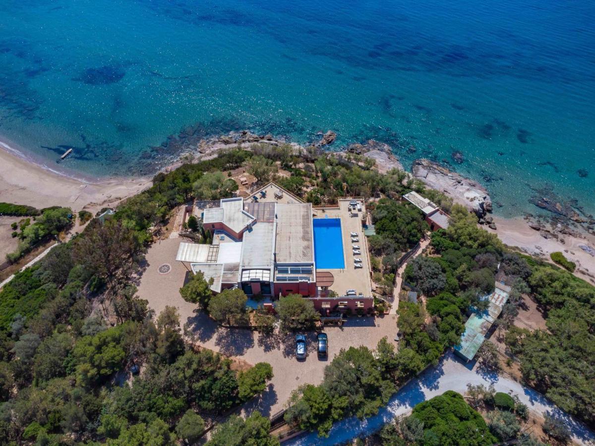 Black Diamond Beachfront Pool Villa Pasithea In Sounio, Athens 수니언 외부 사진