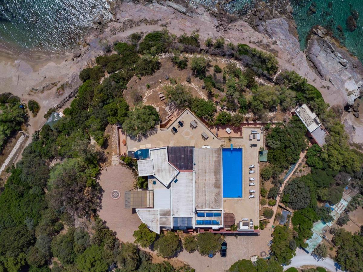 Black Diamond Beachfront Pool Villa Pasithea In Sounio, Athens 수니언 외부 사진